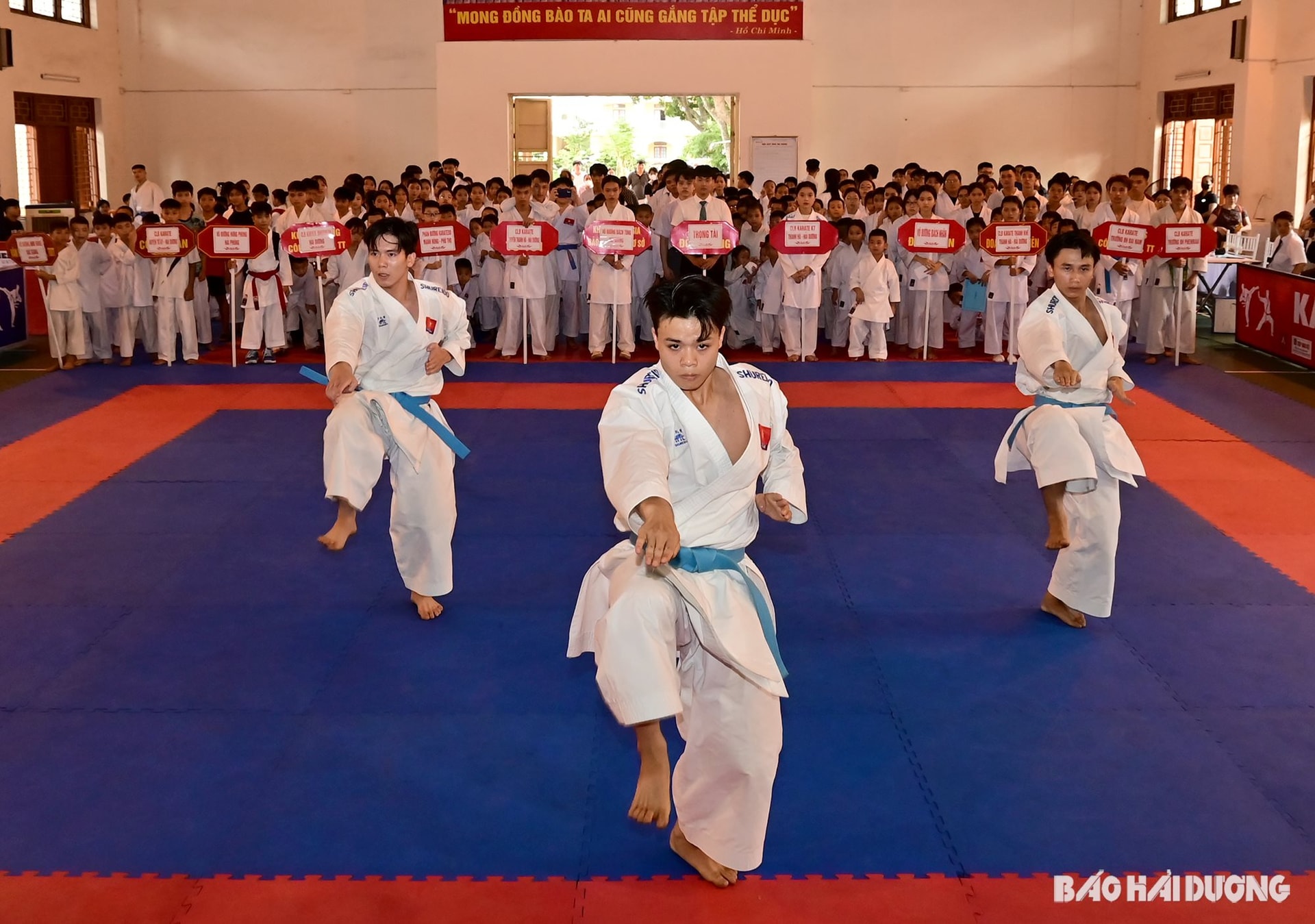 Biểu diễn Karate tại Giải thi đấu Karate mở rộng huyện Thanh Hà lần thứ I, năm 2024